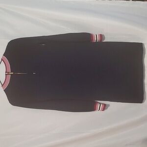 1901 Blue Long Sleeve Dress Zipper in the front Cuffed Sleeves Size Small